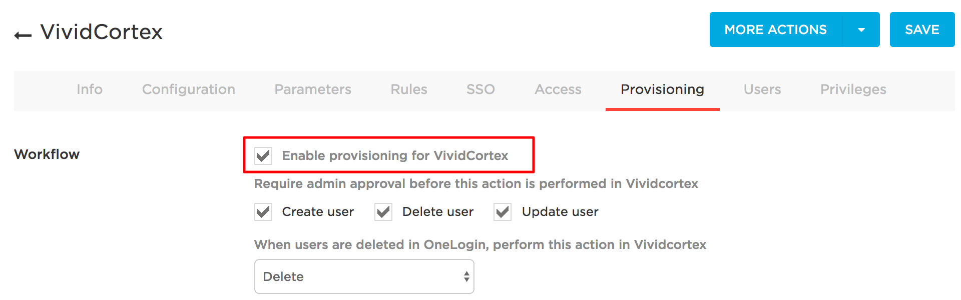 OneLogin Enable Provisioning